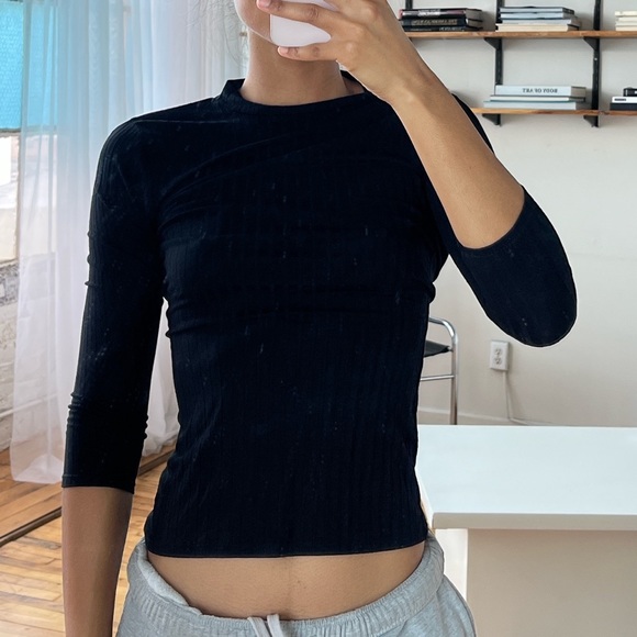 Open Back Ribbed Top